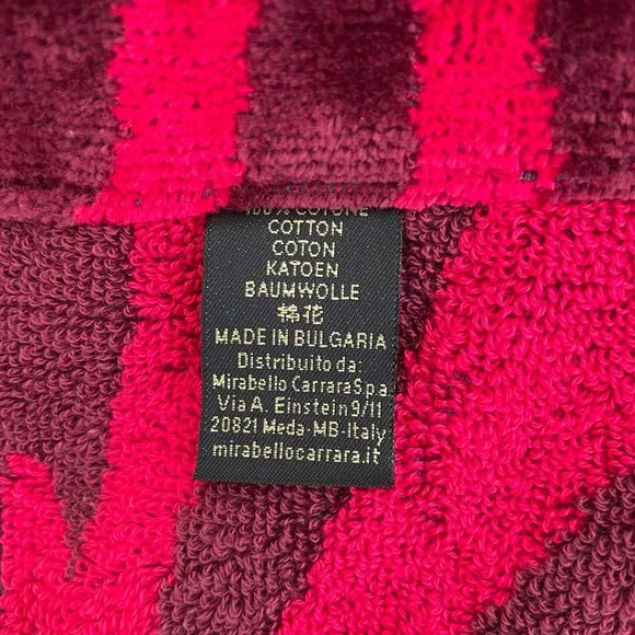 Roberto Cavalier Unisex Zebra Shawl Bathrobe Red Size XXL - Picture 12 of 15